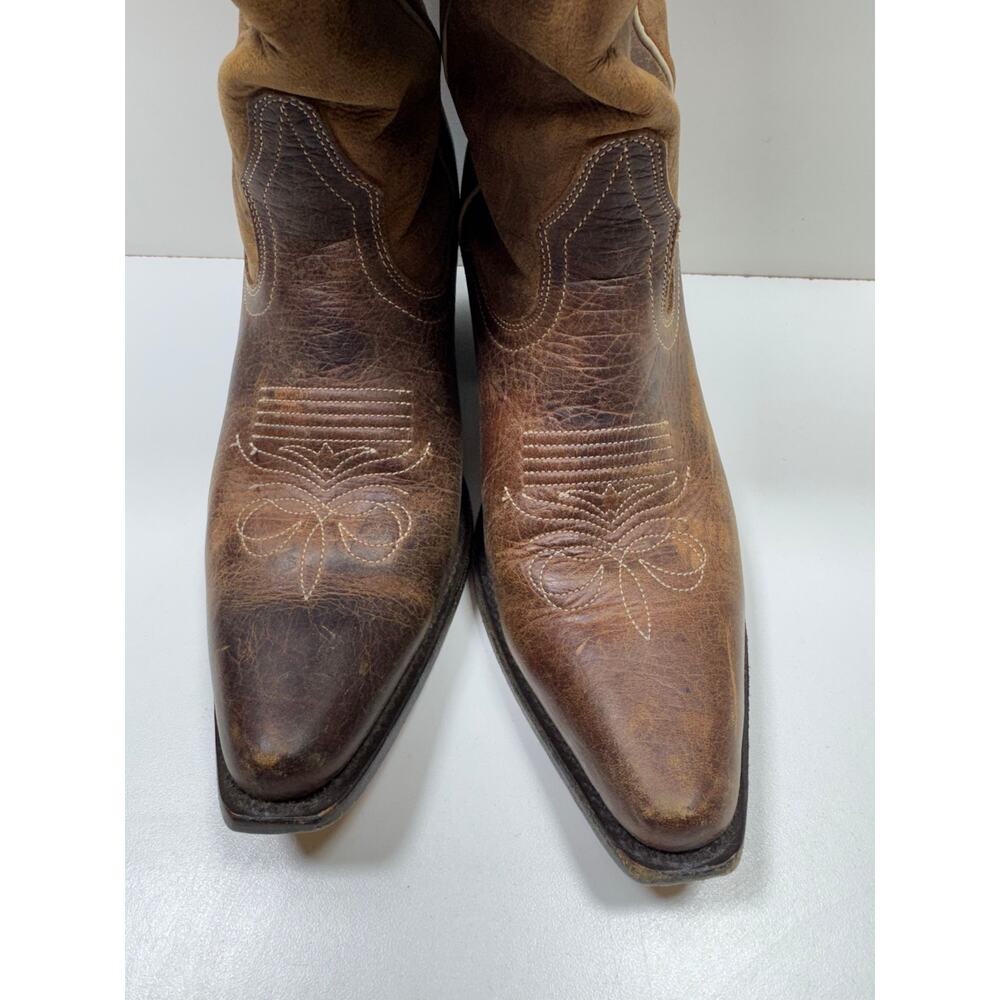 JB Dillon Brown Women’s Genuine GOAT Cowboy Western Boots Sz 7.5 B JBW5001 - Picture 4 of 12